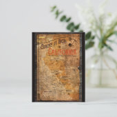 カリフォルニア金ゴールドラッシュポスター ポストカード (スタンド正面)