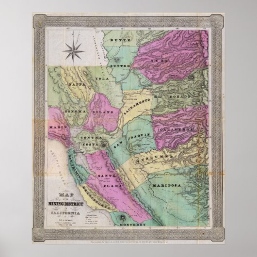 カリフォルニア鉱業地区 ポスター (正面)