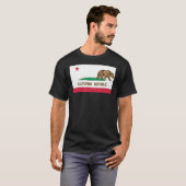カリフォルニア離れ州旗ベア離れー Tシャツ (正面フル)