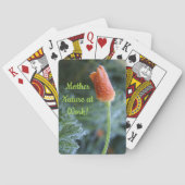 カリフォルニア霜の降りたポピー花芽自然写真 トランプ (裏面)