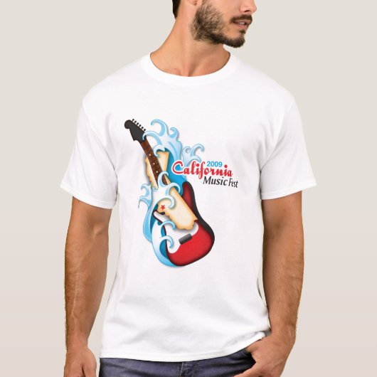 カリフォルニア音楽Festの"公式の" Tシャツ (正面)