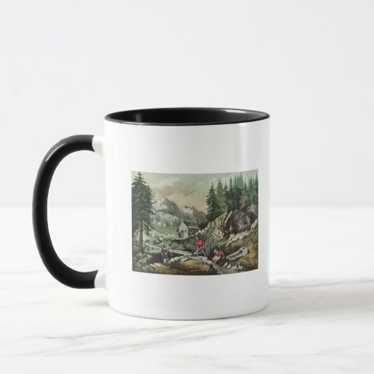 カリフォルニア1871年のGoldmining マグカップ (左)