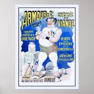 カリフォルニア1890年の肉エキスの広告 ポスター