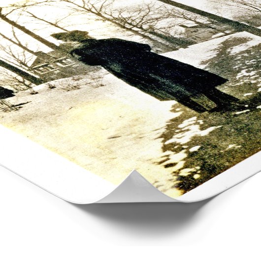 カリフォルニア1900ハイランドショートヒルズNJパノラマ ポスター (角)