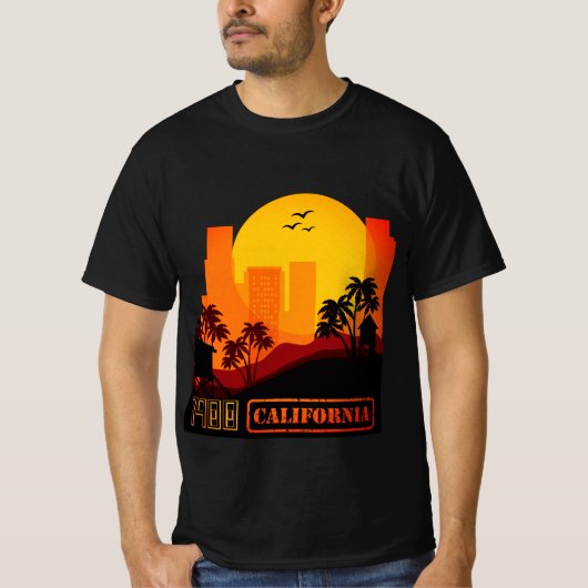カリフォルニア1900ヴィンテージブラックTシャツ Tシャツ (正面)