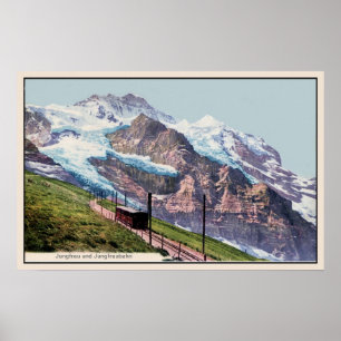 カリフォルニア1900年のJungfrau山の鉄道 ポスター