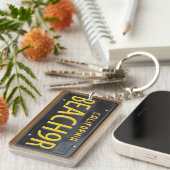 カリフォルニア1963ナンバープレートのKeychainのカスタム キーホルダー (正面右)