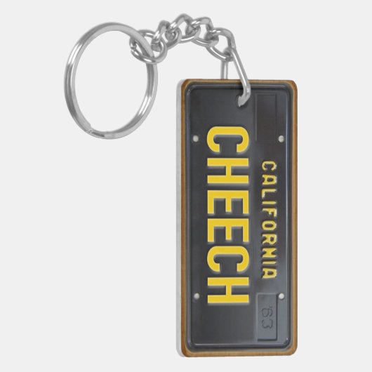 カリフォルニア1963ナンバープレートのKeychainのカスタム キーホルダー (正面左)