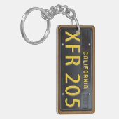 カリフォルニア1963ナンバープレートのKeychainのカスタム キーホルダー (正面左)