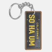 カリフォルニア1963ナンバープレートのKeychainのカスタム キーホルダー (正面左)