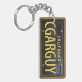 カリフォルニア1963ナンバープレートのKeychainのカスタム キーホルダー (正面左)