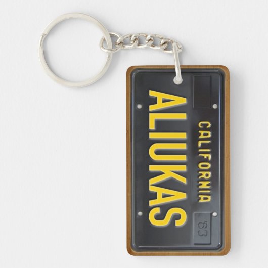 カリフォルニア1963ナンバープレートのKeychainのカスタム キーホルダー (正面)