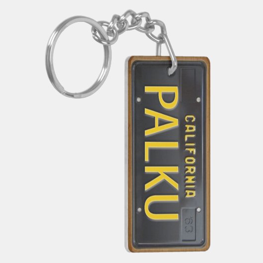 カリフォルニア1963ナンバープレートのKeychainのカスタム キーホルダー (正面左)