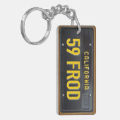 カリフォルニア1963ヴィンテージライセンスプレートキーチェーン キーホルダー (正面左)