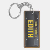 カリフォルニア1963ヴィンテージライセンスプレートKeychain EDI キーホルダー (正面左)