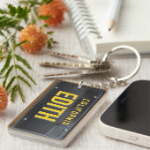 カリフォルニア1963ヴィンテージライセンスプレートKeychain EDI キーホルダー (正面右)