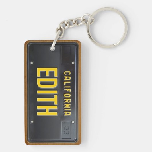 カリフォルニア1963ヴィンテージライセンスプレートKeychain EDI キーホルダー (裏面)