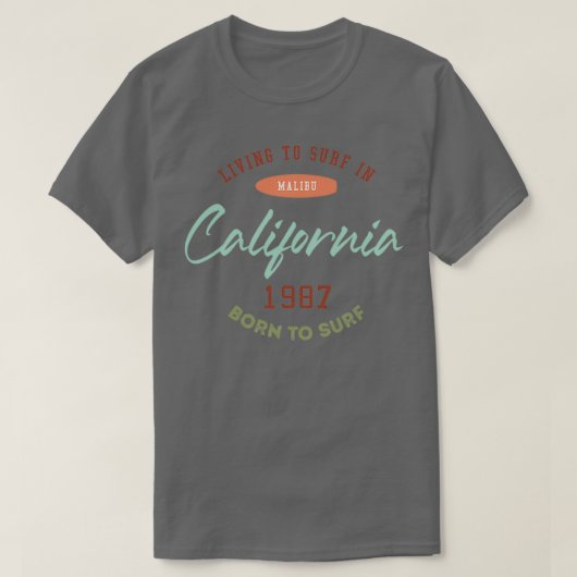 カリフォルニア1987 Tシャツ (デザイン正面)