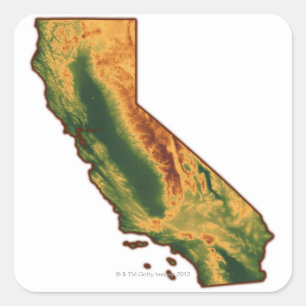 カリフォルニア2の地図 スクエアシール