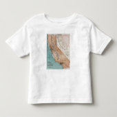 カリフォルニア2の地図 トドラーTシャツ (正面)