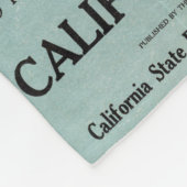 カリフォルニア2の地図 フリースブランケット (角)