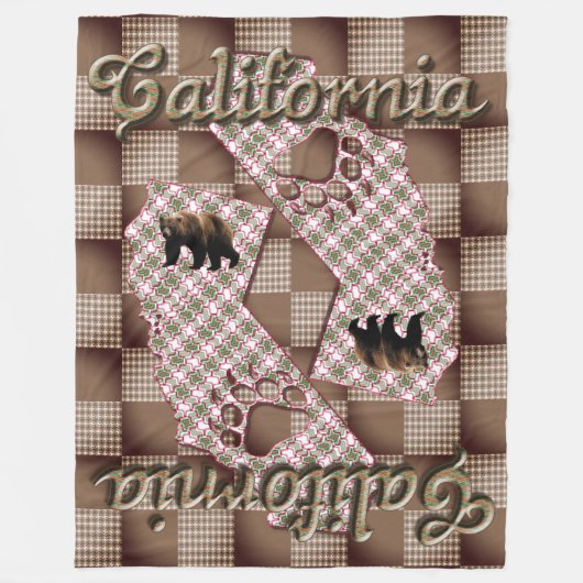 カリフォルニア2025 フリースブランケット (正面)