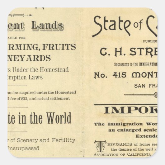 カリフォルニア2 スクエアシール (正面)