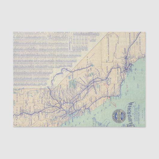 カリフォルニア4の地図 薄葉紙 (正面)