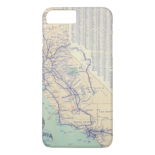 カリフォルニア4の地図 Case-Mate iPhoneケース (裏面)