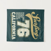 |カリフォルニア76をサーフするLongboard タペストリー (正面(横))