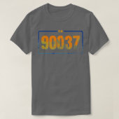 カリフォルニア90037 Zipcode OB Tシャツ (デザイン正面)