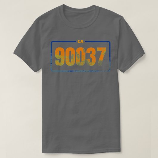 カリフォルニア90037 Zipcode OB Tシャツ (デザイン正面)