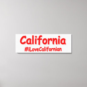 「カリフォルニア」かわいいデザイン。買今 キャンバスプリント