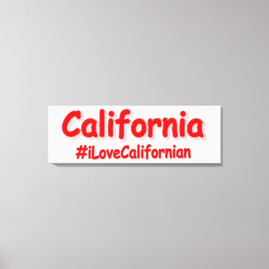 「カリフォルニア」かわいいデザイン。買今 キャンバスプリント (正面)