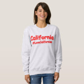 「カリフォルニア」かわいいデザイン。買今 スウェットシャツ (正面フル)