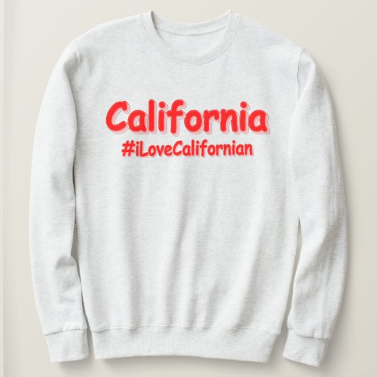 「カリフォルニア」かわいいデザイン。買今 スウェットシャツ (デザイン正面)