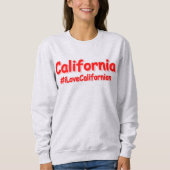 「カリフォルニア」かわいいデザイン。買今 スウェットシャツ (正面)