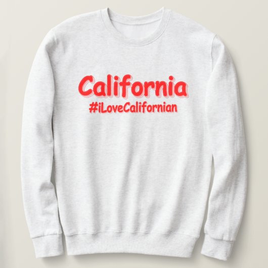 「カリフォルニア」かわいいデザイン。買今 スウェットシャツ (デザイン正面)