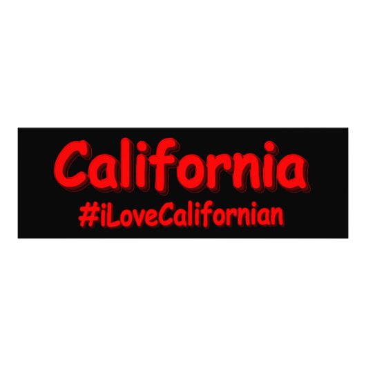 「カリフォルニア」かわいいデザイン。買今 フォトプリント (正面)