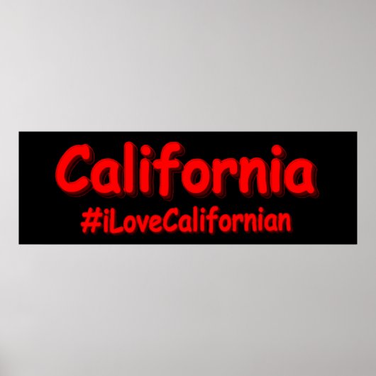 「カリフォルニア」かわいいデザイン。買今 ポスター (正面)