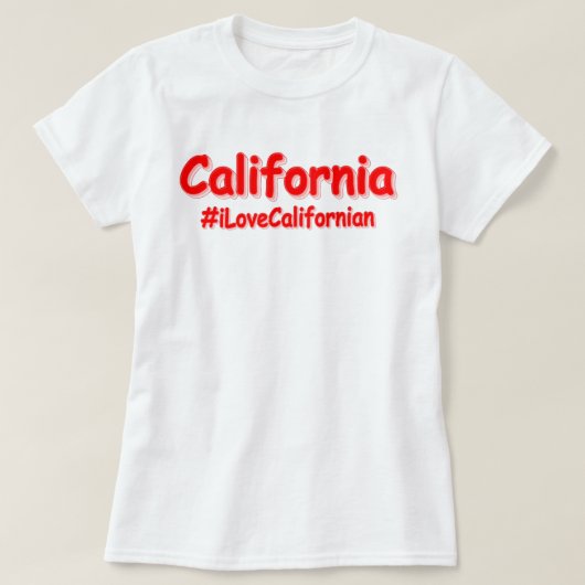 「カリフォルニア」かわいいデザイン。買今 Tシャツ (デザイン正面)