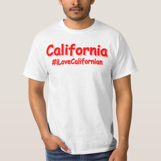 「カリフォルニア」かわいいデザイン。買今 Tシャツ (正面)