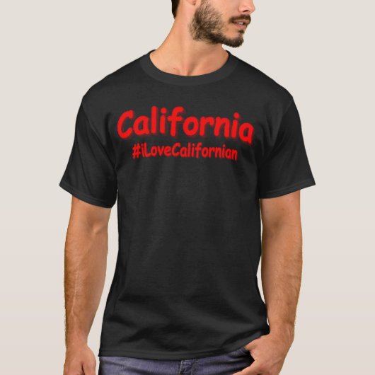 「カリフォルニア」かわいいデザイン。買今 Tシャツ (正面)