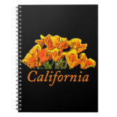 「カリフォルニア」のスパイラルスタイルを適用したポピー文字 ノートブック (正面)