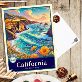 カリフォルニア | アニメ風セルシェードポストカード ポストカード