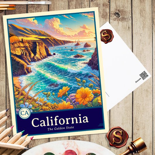 カリフォルニア | アニメ風セルシェードポストカード ポストカード