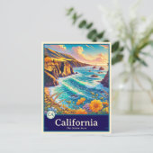 カリフォルニア | アニメ風セルシェードポストカード ポストカード (スタンド正面)
