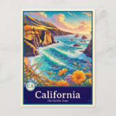 カリフォルニア | アニメ風セルシェードポストカード ポストカード (正面)