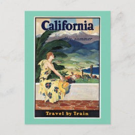 カリフォルニア、アメリカ、ヴィンテージ旅行ポスター ポストカード