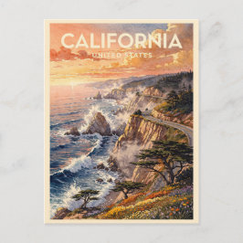 カリフォルニア アメリカ 伝統的な旅行 ポストカード